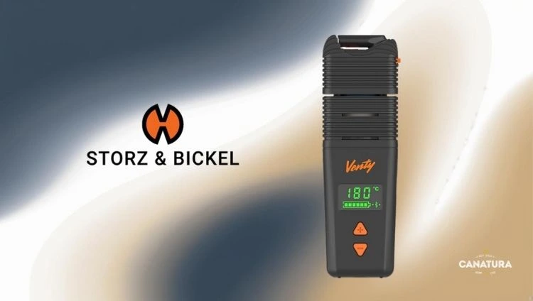 The Venty vaporiser from Storz & Bickel, with the CanaturaWholesale logo bottom right