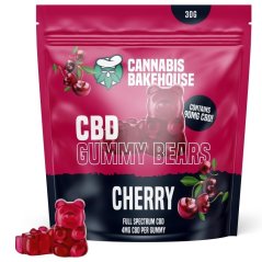Cannabis Bakehouse Orsetti gommosi al CBD - Ciliegia, 22 pezzi x 4 mg CBD, 30 g