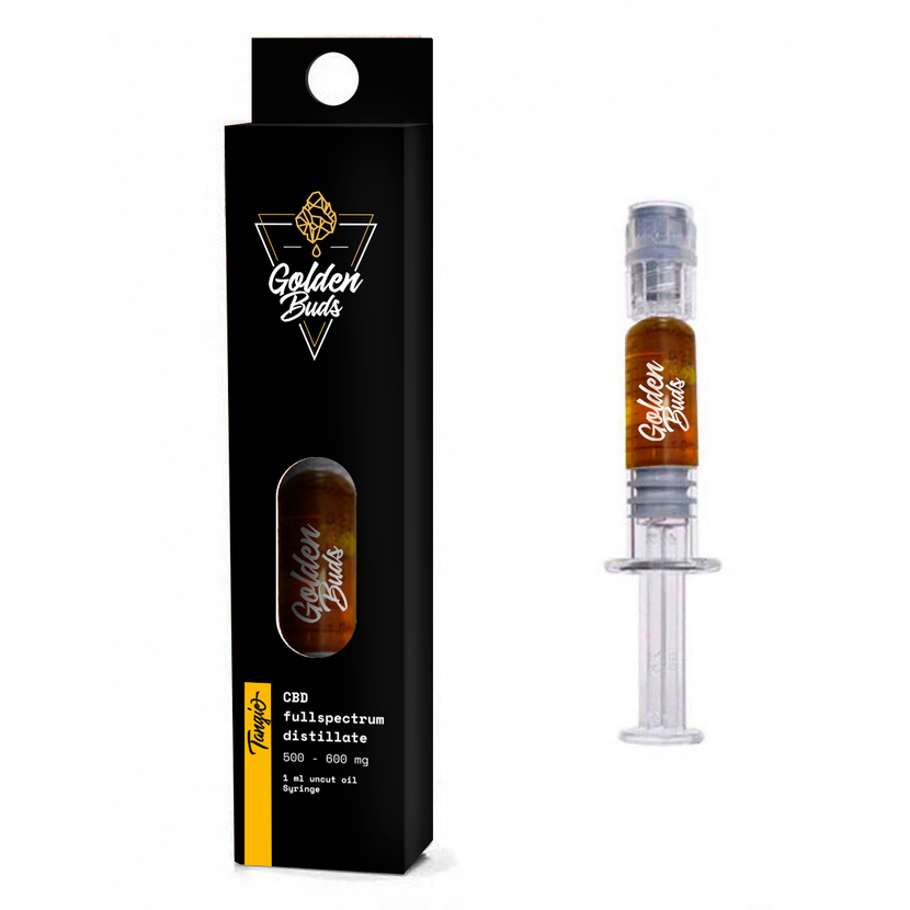 CRD63%＋30% 1ml Tangie crdpo cbd Golden Buds CBD concentrate Tangie in Syringe, 60%, 1 ml, 600 mg