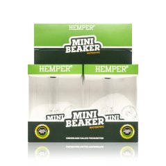 HEMPER Mini Beaker Waterpipe - Clear, Display Box 4gab.
