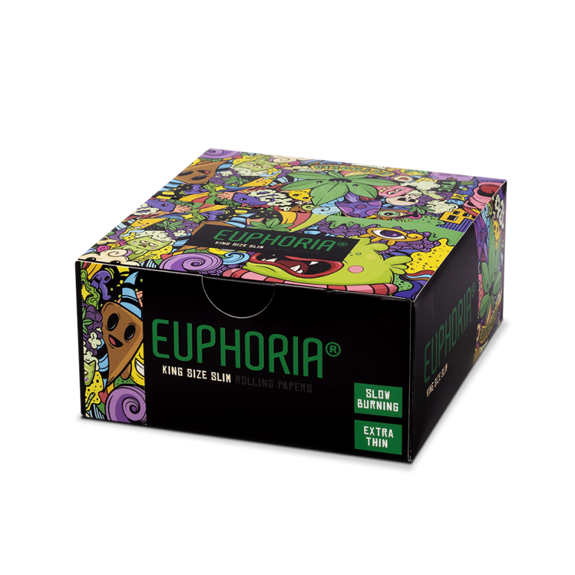 Euphoria Необични роллинг папири Кингсизе Слим - Дисплаи Бок са 50 паковања