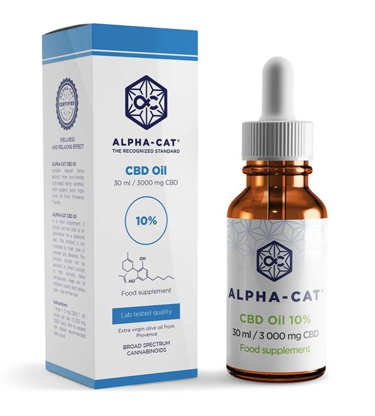Alpha-CAT CBD Oil 10%, 3000 mg, 30 ml