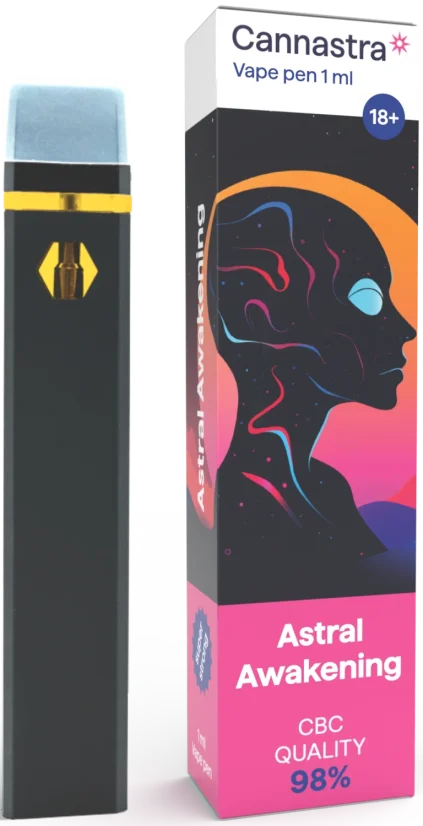Cannastra CBC Disposable Vape Pen Astral Awakening, CBC 98 % quality, 1 ml