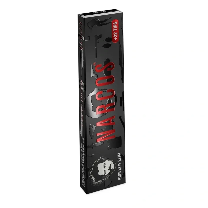 Narcos Limited Edition King Size Slim Rolling Papers + Tips - random design