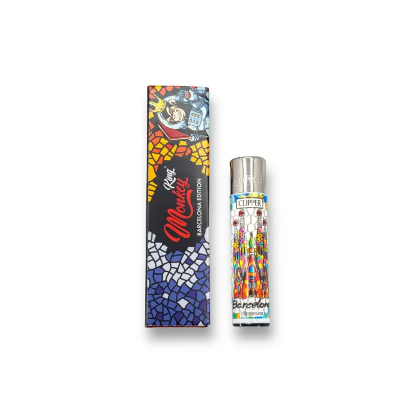 Monkey King Barcelona Clipper with Rolling Papers and Tips (20pcs/display)