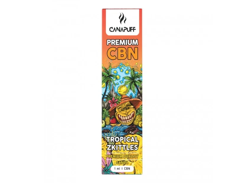 CanaPuff CBN vienreizējās lietošanas vape pildspalva TROPICAL ZKITTLES, CBN 89%, 1ml