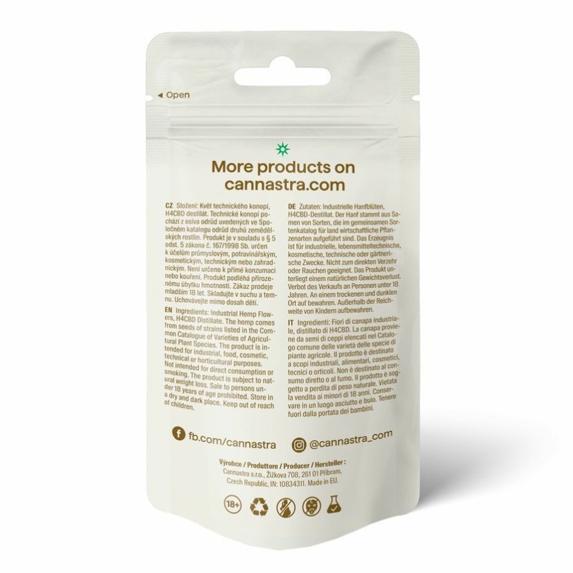 Cannastra H4CBD Flower Flow Rider (Alien OG) 50%, 1 g - 100 g
