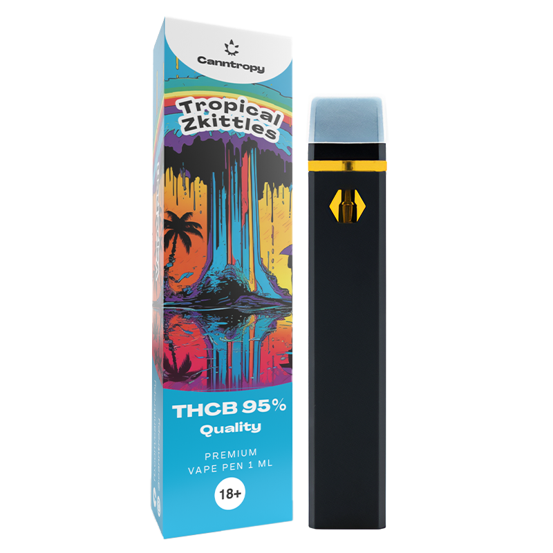 Canntropy THCB Vape Pen Tropical Zkittles 1ml, THCB 95% quality