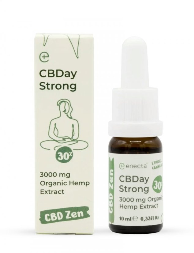 Enecta CBD Day Strong, pilna spektra 30% CBD eļļa, 10 ml