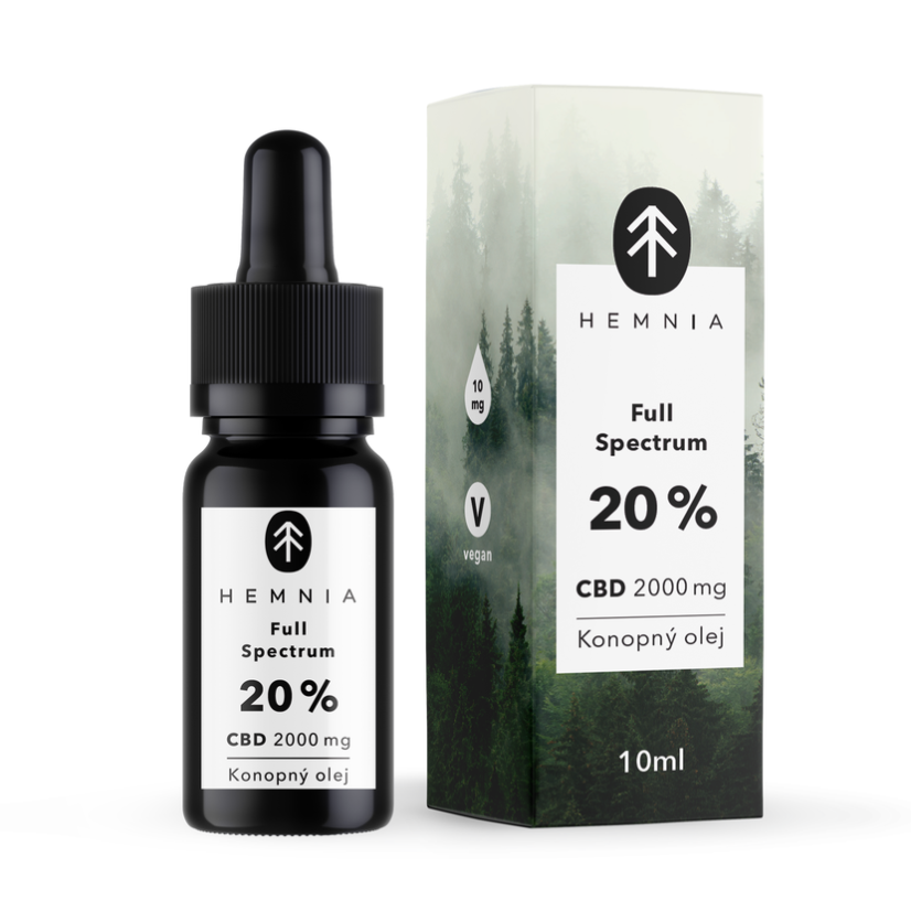 Hemnia Full Spectrum CBD Hemp Oil 20%, 2000mg, 10 ml