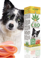 Euphoria CBD olej pro psy 3%, 300mg, 10ml - příchuť slanina
