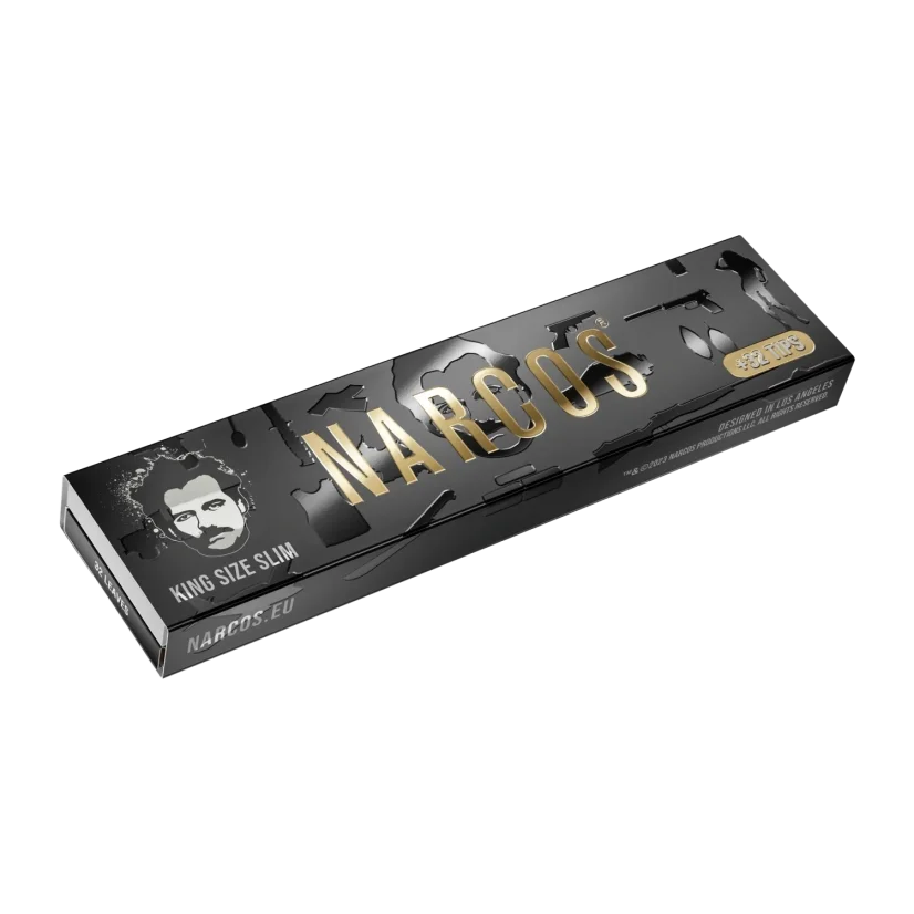 Narcos Limited Edition King Size Slim Rolling Papers + Tips - random design