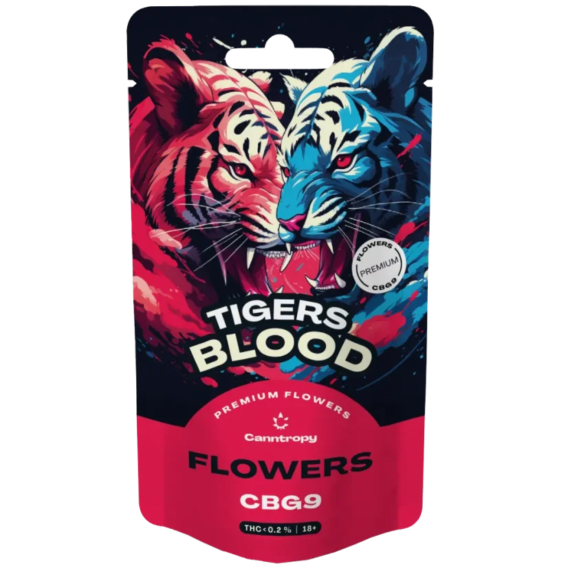 Canntropy CBG9 Flowers Tigers Blood, CBG9 85% quality, 1-100 g