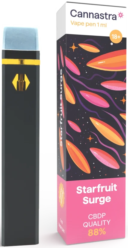 Cannastra CBDP penna vaporizzatore monouso Starfruit Surge, qualità CBDP 88%, 1 ml