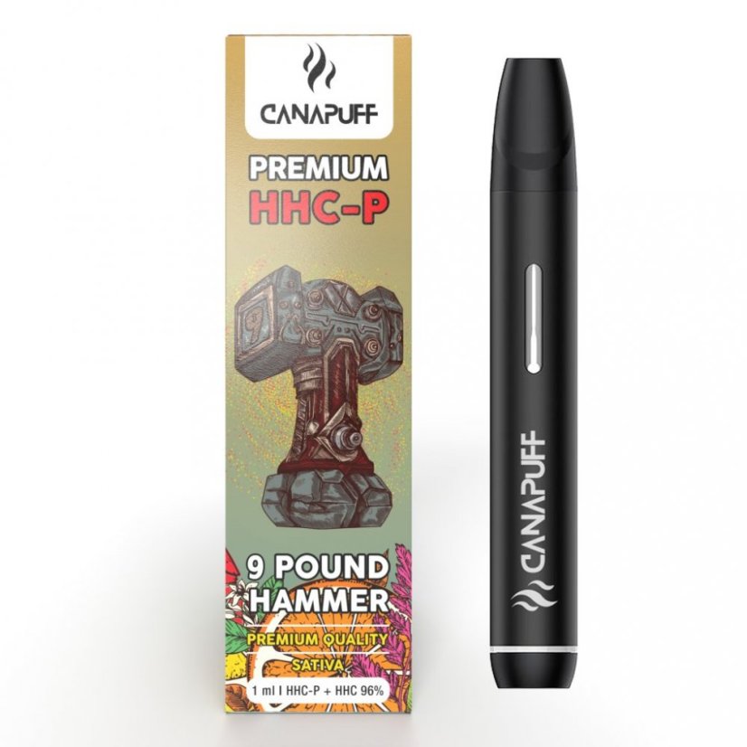 CanaPuff 9 POUND HAMMER 96 % HHCP - Vienreizējās lietošanas vape pildspalva, 1 ml
