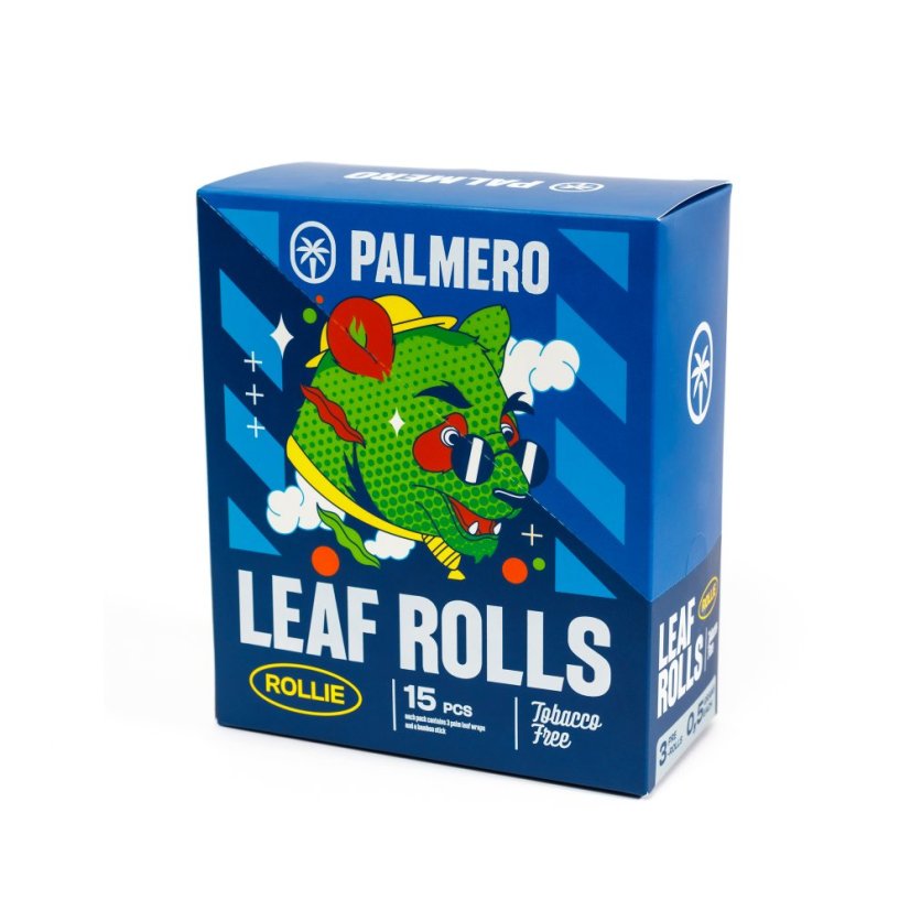 Palmero Rollie, 3x okłady z liści palmowych, 0,5g - 15 szt. Pudełko ekspozycyjne