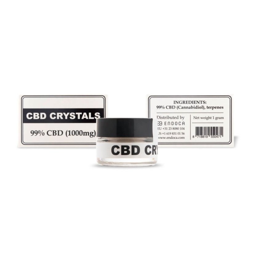 Endoca Kristāli 99% tīra CBD 1000 mg, 1 g