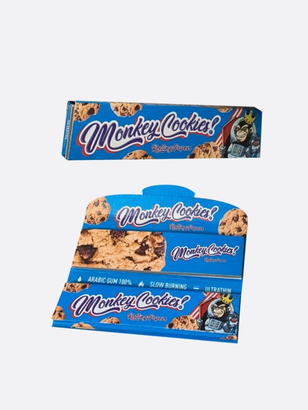 Monkey King Cookies Smell Unbleached Rolling Papers with Tips (Smell of cookies) (24pcs/display)