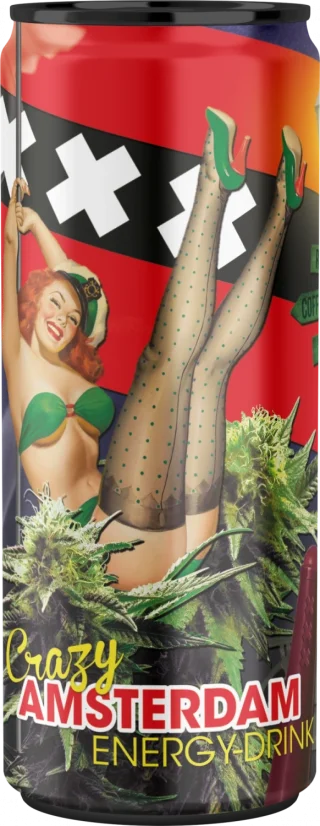 Crazy Amsterdam enerģijas dzēriens (250 ml) - iepakojums (24 bundžas), 6000 ml