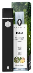 Hemnia Premium Functional Vape Pen Relief - 90 % CBD, 10 % CBN, valerian, ginger, 1 ml