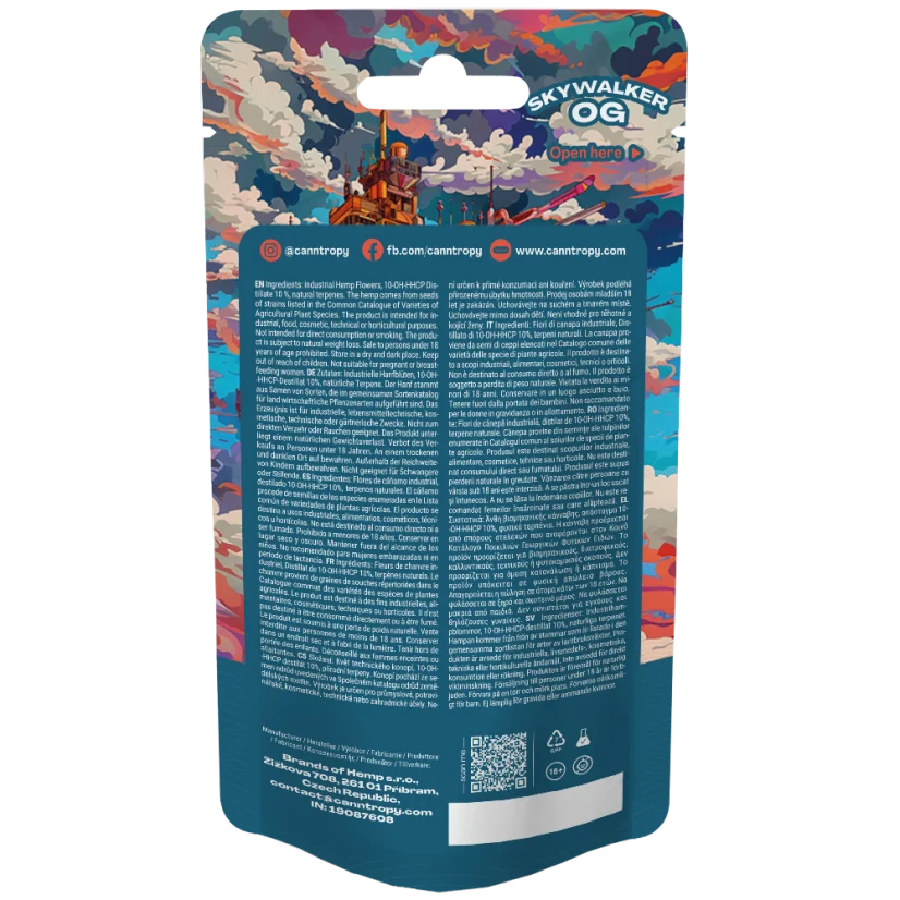 Canntropy 10-OH-HHCP Flower Skywalker OG, 10-OH-HHCP 94% quality, 1 g - 100 g