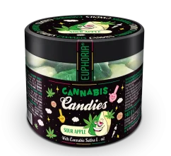 Euphoria Cannabis Candies Sour Apple, 140 g, 18 pcs, display