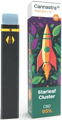 Cannastra CBD Kertakäyttöinen Vape Pen Starleaf Cluster, CBD 95 %, 1 ml
