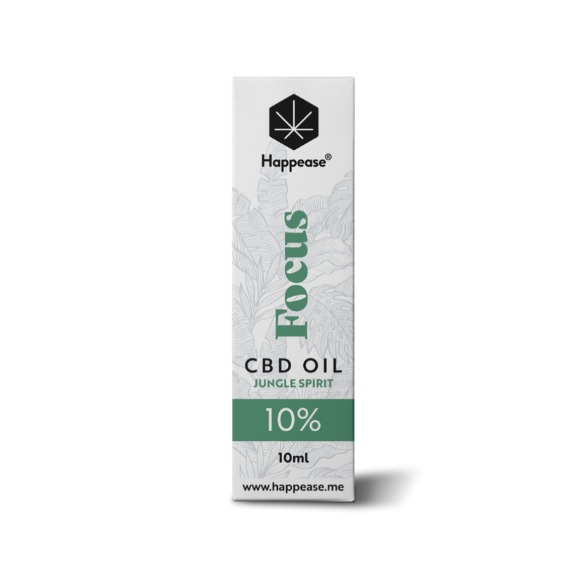 Happease Focus CBD Oil Jungle Spirit, 10% CBD, 1000 mg, 10 ml