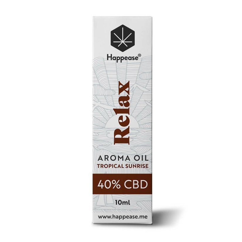 Happease Relax CBD Olie Tropical Sunrise, 40% CBD, 4000mg, 10ml