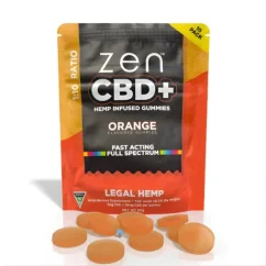 Zen CBD THC+ gumené cukríky - pomaranč, 10 ks - stojan 10 ks