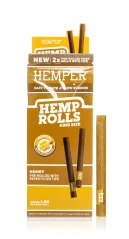 HEMPER Hemp Rolls King Size With Paper Tip 2pk - Honey (12 pz/display box)