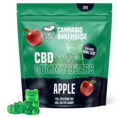 Cannabis Bakehouse CBD Gummi Bears — ābols, 22 gab. x 4 mg CBD, 30 g