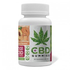 Euphoria CBD Gummies Peach 750 mg CBD, 30 gab. x 25 mg, 90 g