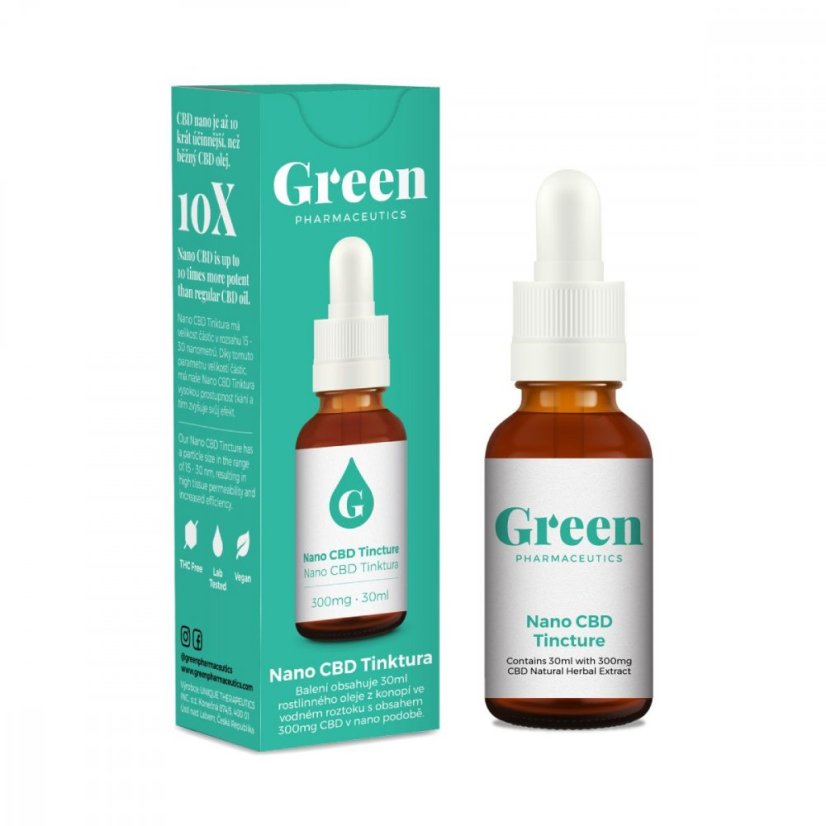 Green Pharmaceutics Nano CBD tinktūra – 300mg, 30ml