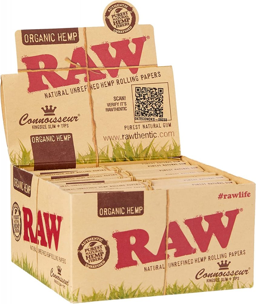 RAW Classic King Size Slim Papers And Tips, All Together In
