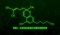 Formula CBC - Cannabichromene - neon colour on dark background