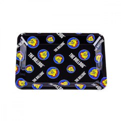 The Bulldog Original Metal Rolling Tray Pattern, small, 18 cm x 12,5 cm x 1,5 cm