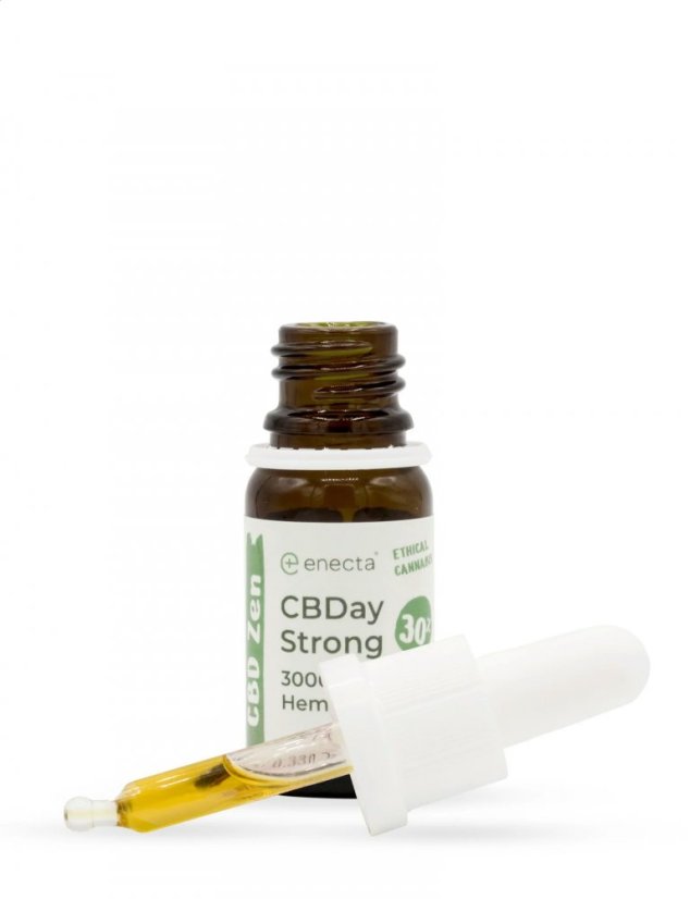 Enecta CBD Day Strong, pilna spektra 30% CBD eļļa, 10 ml