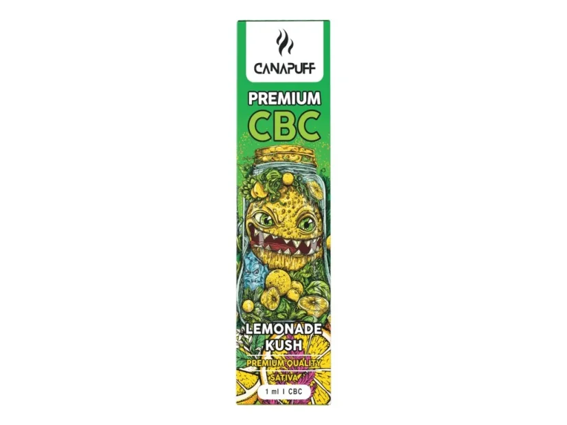CanaPuff CBC Disposable vape pen LEMONADE KUSH, CBC 79 %, 1 ml