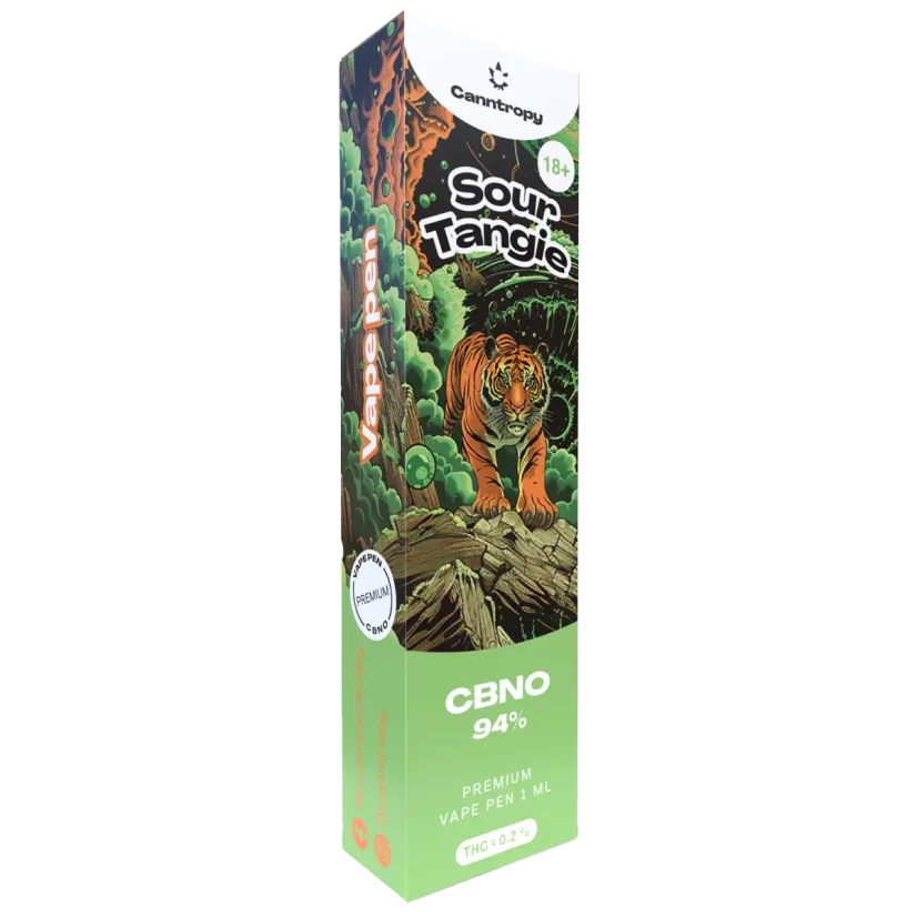 Canntropy CBNO vienreizējās lietošanas Vape Pen Sour Tangie, CBNO 94% kvalitāte, 1 ml