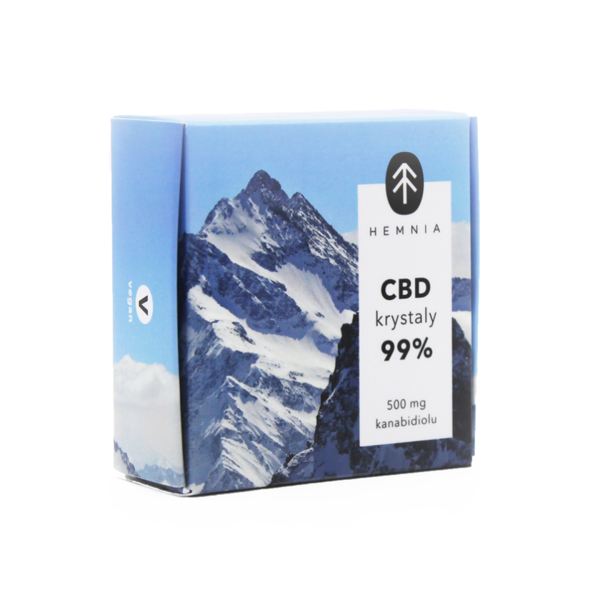 Hemnia CBD kristāli 99%, 1000mg CBD, 1 grams