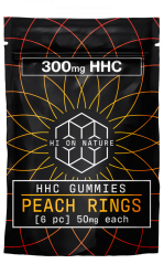 Hi on Nature Żelki HHC Peach Rings, 300 mg, 6 szt.