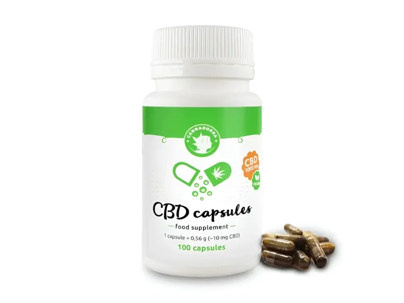 Cannadorra CBD capsules, 1000 mg CBD, 100 pcs, 56 g