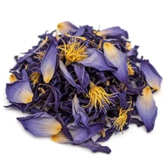 Blå Lotus Kronblader & Støvknapper (Nymphaea Caerulea) blomst,  1 000 g - 100 000 g