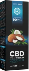 CBD kokosriekstu krēma cepumi (90 mg) - kartona kaste (18 iepakojumi)