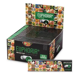 Euphoria Kertas Gulung Kingsize Slim Groovy + Filter, 32 lembar kertas gulung + 32 ujung filter