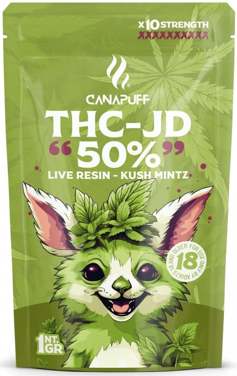 CanaPuff THCJD Flowers Kush Mintz, 50 % THCJD, 1 g - 5 g