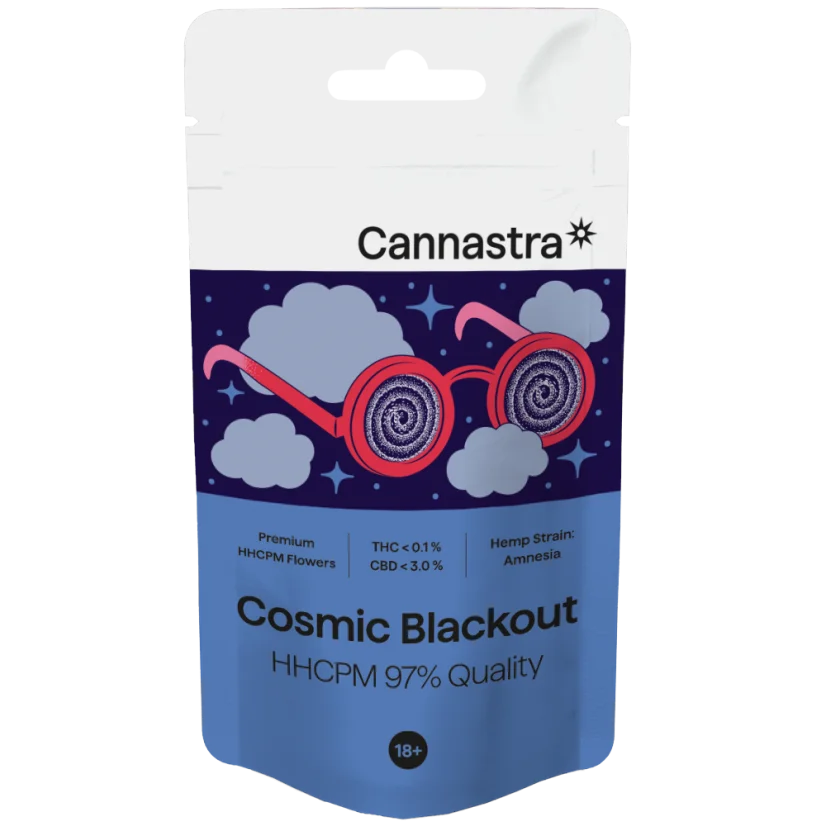 Cannastra HHCPM Flower Cosmic Blackout 97% kvalitāte, 1g - 100g