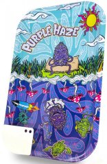 Best Buds Purple Haze Nampan Gulung Logam Besar dengan Kartu Penggiling Magnetik