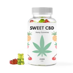 Sweet CBD Gummies, Cherry, Kiwi, Pineapple, Strawberry, 250mg CBD, 50 pcs x 5mg, 120g